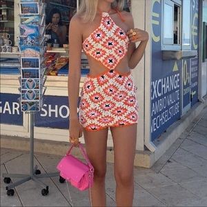 NWT.  Crochet cutout dress